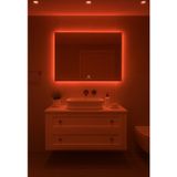 Digital Dokunmatik Dimmerlı Dikdörtgen Kırmızı LED Işıklı Banyo Makyaj ve Salon Ayna 30x50 40x60 50x70 60x80