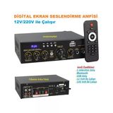 Digital Ekran Seslendirme Amfisi (Usb/sd/uk Bluetooth Eko-2 Mik. Girişli)