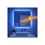 Digital Hayat Kare LED Bluetooth Hoparlörlü Dekoratif Akıllı Banyo Aynası – Dokunmatik Buğu Önleyici
