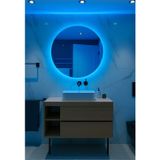 Digital Yuvarlak Led Işıklı Ayna Banyo, Antre, Yatak Odası Ve Makyaj Mavi 50,60,70,80 Cm Ölçü Seçeneği