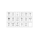 Digithome 18 Adet Dikdörtgen Bakliyat Ve Çay Şeker Kavanoz Etiketi Sticker Seti 6x5 Cm C1-1-149 Beyaz