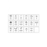 Digithome 18 Adet Dikdortgen Bakliyat Ve Cay Seker Kavanoz Etiketi Sticker Seti 6X5 Cm C1-1-149