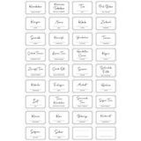 Digithome 36 Adet Dikdörtgen Baharat Kavanoz Etiketi Sticker Seti 4,5x3 Cm C1-1-149
