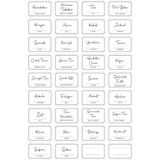 Digithome 36 Adet Dikdortgen Baharat Kavanoz Etiketi Sticker Seti 4,5X3 Cm