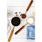 Digithome 3’lü Ahşap Saplı Çelik Ölçü Kaşığı Seti Kahve Çay Ölçü Kabı 125 Ml 60 Ml Ve 15 Ml Gold C1-1-289 Kahverengi