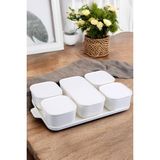 Digithome 5'li Porselen Kapaklı Kahvaltılık Set 1-1-289
