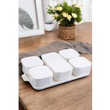 Digithome 5'Li Porselen Kapaklı Kahvaltılık Set Por19-317S6 1-1-289