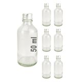 Digithome 6’lı 50 ml Gümüş Metal Kapaklı Cam Zencefil Shot Şişesi Söz Nişan Hediyelik Kolonya Şişesi C1-1-149