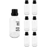 Digithome 6’lı 50 ml Siyah Kilit Kapaklı Cam Zencefil Shot Şişesi Söz Nişan Hediyelik Kolonya Şişesi C1-1-149