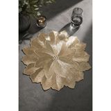 Digithome 6’lı Amerikan Servisi Supla Yuvarlak Gold 38 cm – 77510 - Gold - Bal