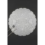Digithome 6’lı Amerikan Servisi Supla Yuvarlak Gümüş 38 cm – ACR-623/20 - Gri - Gümüş