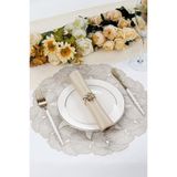 Digithome 6’lı Amerikan Servisi Supla Yuvarlak Gümüş 38 cm – ACR-626/20