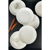 Digithome 6'lı Deniz Form Servis Tabağı Seti 25 cm Krem – TL4034835 C320.225