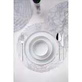 Digithome Acar 6’lı Amerikan Servisi Supla Yuvarlak Gümüş 38 cm – ACR-283 C320.033 - 38 x 38 cm