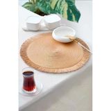 Digithome Acar 6’lı Amerikan Servisi Supla Yuvarlak Kahverengi 38 cm – ACR-286/20