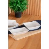 Digithome Acar Pure Carmen Porselen Kase 14 Cm Dikdörtgen Beyaz - MLT-05339 C320.033