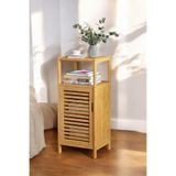 Digithome Bambu 1 Kapaklı 2 Raflı Çok Amaçlı Banyo Düzenleyici Organizer Dik Dolap DB-0043