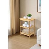 Digithome Bambu 3 Raflı Komodin Yan Sehpa Şifonyer Düzenleyici Orta Sehpa DB-0024