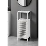 Digithome Bambu Beyaz Lake 1 Kapaklı 2 Raflı Banyo Düzenleyici Organizer Dik Dolap DB-0044