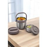 Digithome Bento Taşınabilir Paslanmaz Çelik Yemek Kabı Termosu Lunch Box Yuvarlak 1400Ml