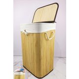 Digithome CL-6002-01 C1-1-121 Dikdörtgen Bambu Naturel Çamaşır Sepeti