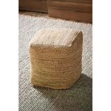 Digithome Dekoratif Kare Naturel Hasır Jüt Puf 40X40-12080