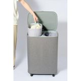 Digithome Flexbasket 90 L. Çamaşır Sepeti Taşınabilir 2 Bölmeli Kirli Sepeti Yıkanabilir kumaş