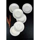 Digithome İstanbul 6 Lı Porselen Pasta Ve Sunum Tabağı Seti 19 Cm Krem - Tl4036327 C320.003
