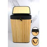 Digithome Kahverengi Dikdörtgen Bambu Çamaşır Sepeti Naturel CL-6002-8 C1-1-121 60 x 40 Bambu 31 L +