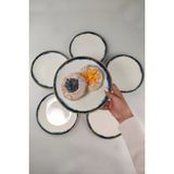 Digithome Line 6’lı Porselen Pasta Tabağı 21 Cm Mavi – TL4017340 C320.003