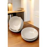 Digithome Mercan 6 Lı Porselen Servis Salata Kasesi Çerezlik 13 Cm Beyaz C1-1-421