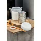 Digithome Paslanmaz Çelik Hazneli 3'lü Yemek Termosu 1,2 Lt Beyaz - CKR3147 C320.025