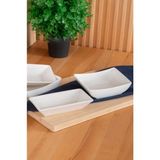 Digithome Pure Carmen Porselen Kase 14 cm Dikdörtgen Beyaz - MLT-05339