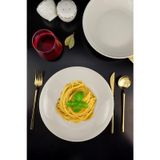 Digithome Semazen 1 Adet Porselen Makarna Tabağı 24 Cm Krem Tl4052341