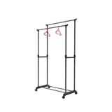 Digithome Shore Duo Yükseklik Ayarlı Tekerlekli Eşek Metal Askılık - Vestiyer Portmanto - 18004