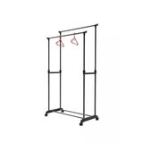Digithome Shore Duo Yükseklik Ayarlı Tekerlekli Eşek Metal Askılık - Vestiyer Portmanto - 18004