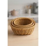 Digithome Yuvarlak Rattan 3'lü Organizer SEPET-THN76469 - 3 Adet