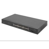 Dıgıtus 24 Bağlantı Noktalı Gigabit Poe Ethernet Ağ Anahtarı - Yönetilmeyen - 24 Rj45 Bağlantı Noktası + 2 Sfp Uplink Bağlantı Noktası -