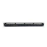 Digitus 24 Port Boş Patch Panel, Etiketli, Zırhlı, 1U Yüksekliğinde, Siyah Renk<br>Digitus UTP