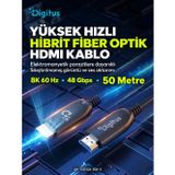 Digitus 50 Metre HDMI AOC Hibrit Fiber Optik Kablo 8K 60Hz UHD 48 Gbps HDR