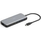 Digitus 8-port USB-C Docking Station2 x HDMI3 x USB 3.01 x RJ451 x SD1 x MicroSD1 x USB-C PD - Çok Renkli