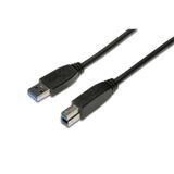Digitus Ak-300115-018-S 180 CM Usb 3.0 To Usb Tip B Erkek-Erkek Awg28 2x Zırhlı Usb 3.0 Kablo