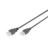 Digitus AK-300202-030-S USB 2.0 Siyah Uzatma Kablo