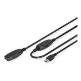 Digitus Aktif Usb 3.0 Uzatma Kablosu - 10 M - 5 Gbps Aktarım Hızı - Tak Ve Çalıştır - Hotswap - Led