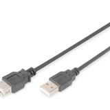 Digitus Assmann Ak-300202-030-S Usb 2.0 Uzatma Kablosu, Tip A M/F, 3.0M, Usb 2.0 Uyumlu, Bl