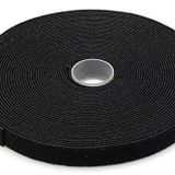 Digitus Assmann AK-770905-100-S rulo halinde cırt bant, bakır veya fiberglas kablolar için kablo yönetimi, kesilebilir, genişlik 15 mm, uzunluk 10 m, siyah