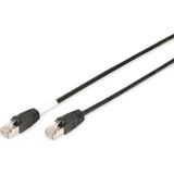 Digitus CAT 6 S-FTP Dış Mekan Patch Kablosu, Cu, PE AWG 27/7, Siyah Renk, 10 metre