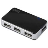 Digitus DA-70220 USB 2.0 to 4 Port USB 2.0 1 Port Mini USB Tip B Güç Adaptörlü USB 2.0 Çoklayıcı Hub