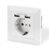 Digitus DA-70613 2 x USB Port Topraklı Sıva Altı Priz