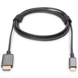 Digitus DA-70821 1.8 mt USB Type to HDMI Erkek-Erkek 4K 30Hz Metal Dönüştürücü Kablo